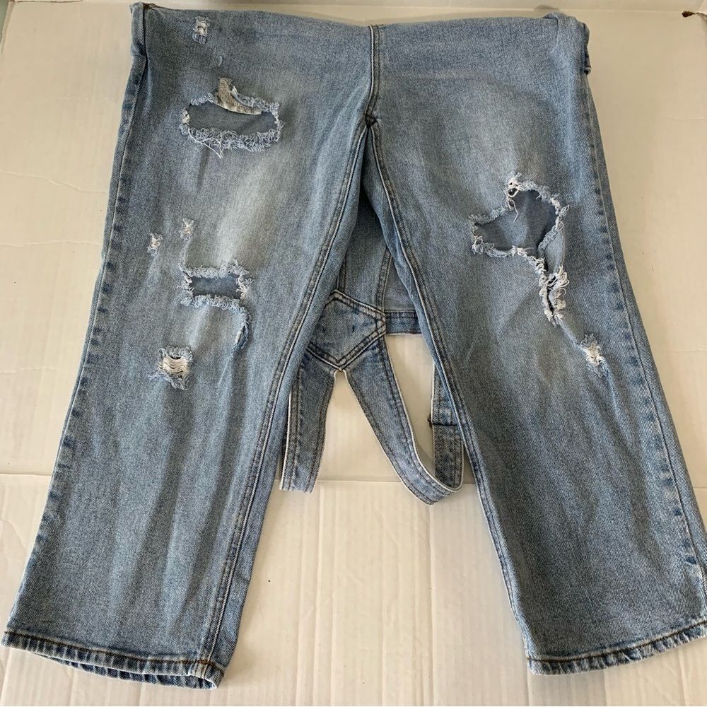 Distressed Denim Overalls Size L - Picture 8 of 8